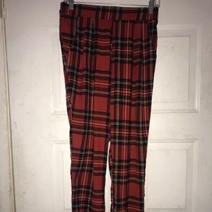 Flannel harem pants